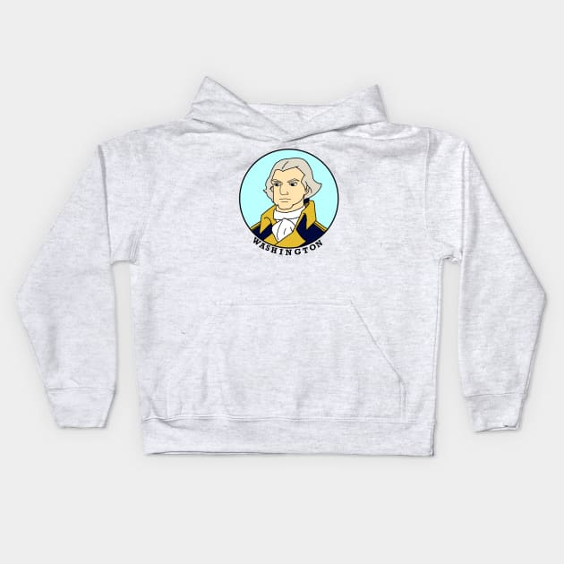 George Washington Kids Hoodie by Aeriskate